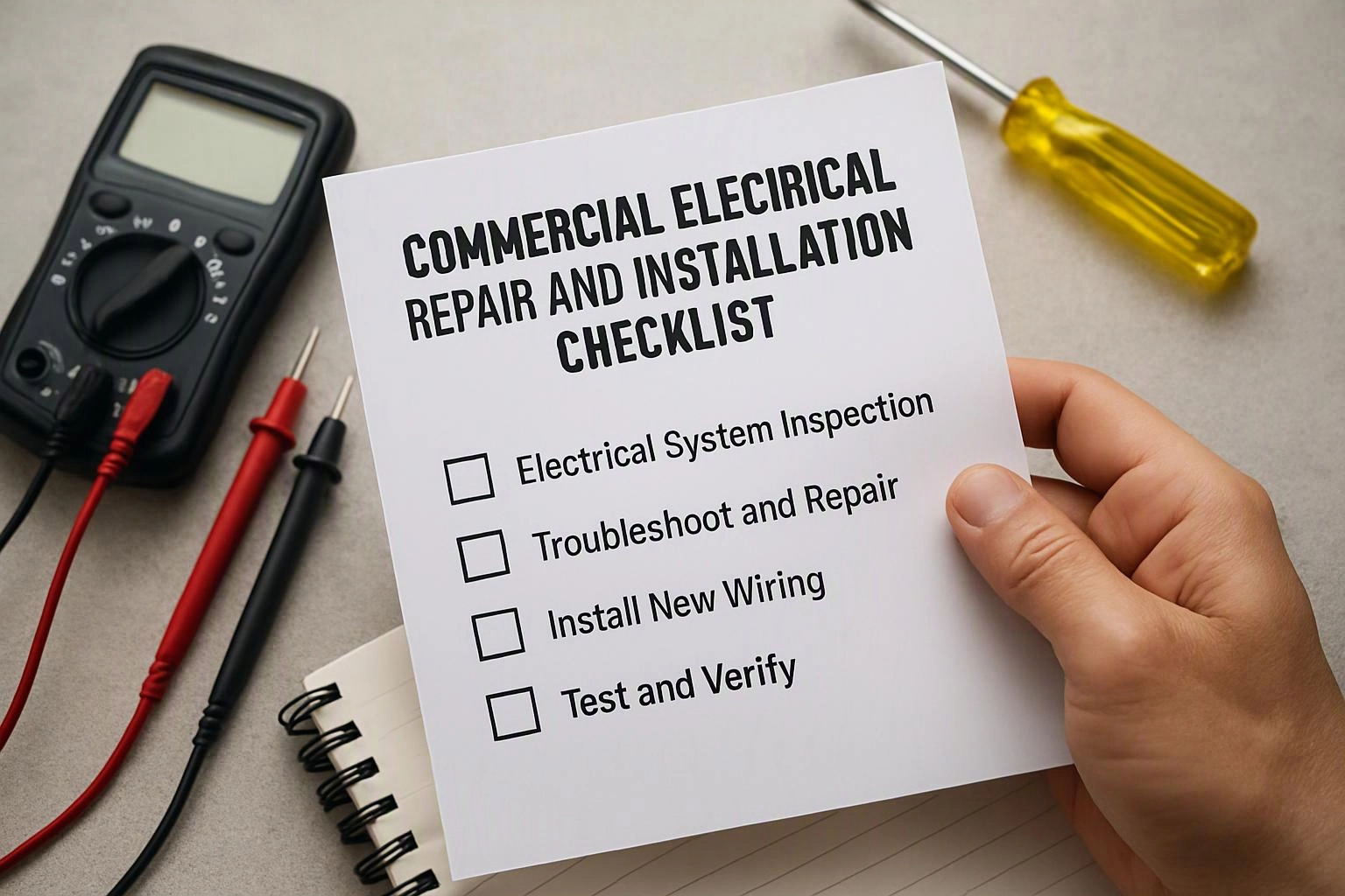 Commercial Electrical Repair and Installation Checklist